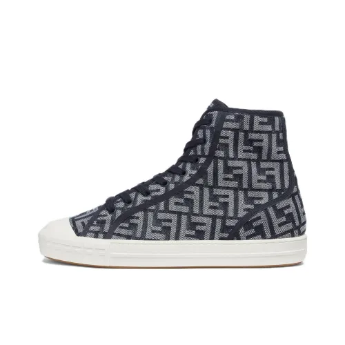 FENDI Domino High Топ Стильные Скейтбординги Мужской Синий
