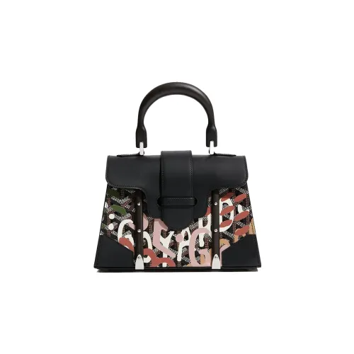 GOYARD Холст и кожа через плечо сумка мини женская черный розовый