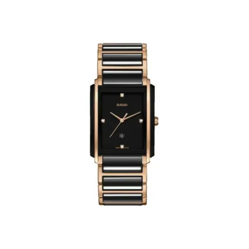 RADO Precision Ceramics Collection Кварцевый механизм Мужские часы Часы 31*41,1 мм Черный циферблат