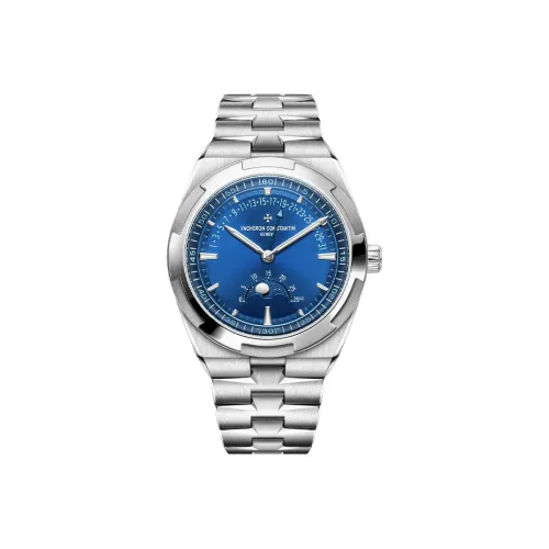 VACHERON CONSTANTIN Автоматический Механический Механизм Мужские Часы Longitudinal and Lateral Collection OVERSEAS 41мм*41мм*10,48мм Синий