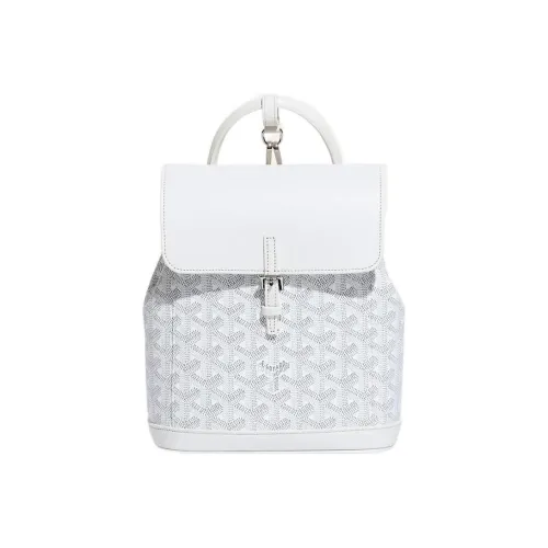 GOYARD Alpin Холст и Кожа Рюкзак Мини Унисекс Белый