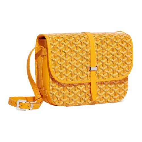 GOYARD Belvédère Холст и Кожа Сумка через плечо Сумка на плечо Унисекс Желтая