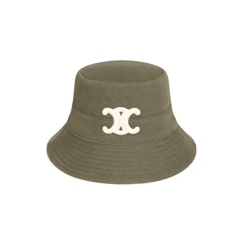 CELINE Вязаные соломенные шляпы Женские Зеленый