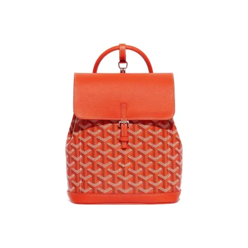 GOYARD Alpin Холст с кожей Рюкзак Мини Унисекс Оранжевый