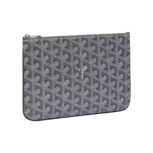GOYARD SENAT Холст и кожа Сумка для туалетных принадлежностей Сумка для хранения Клатч Маленький Унисекс Серый