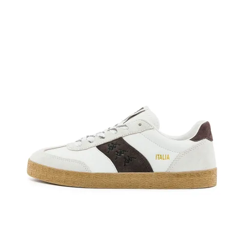 KAPPA Противоскользящие Износостойкие Низкие Кроссовки для скейтбординга Унисекс Корейский Белый Шоколадный Темно-коричневый