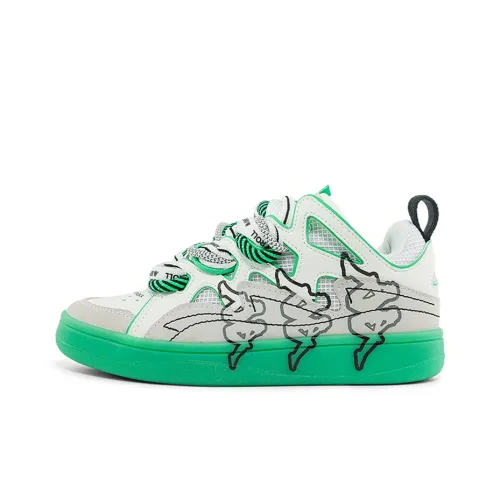 Кроссовки для скейтбординга KAPPA Low Top Корейский Белый/Остров Зеленый 012A Унисекс