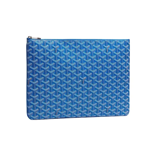 GOYARD SENAT Холст и Кожа Кошелек Сумка для туалетных принадлежностей Клатч Средний Унисекс Синий