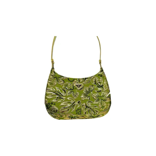 PRADA Cleo Нейлон с кожаными вставками сумка на плечо сумка обычного размера женская зеленая