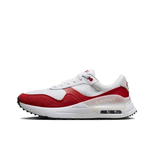 Nike Air Max SYSTM Low Топ Кэжуал Мужской Белый Красный