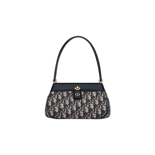 DIOR Ключ Гладкая коровья кожа Сумка на плечо Сумка Маленькая Женская Синяя