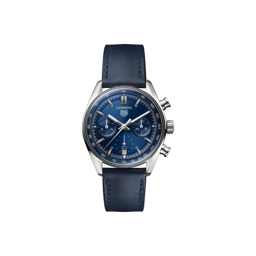 TAG HEUER Автоматический Механический Механизм Мужские Часы Carrera Collection 39 мм Синий