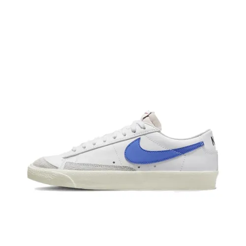 Nike Blazer '77 Vintage Устойчивый к истиранию Дышащие Низкие Кроссовки для скейтбординга Мужские Белый Синий Зеленый
