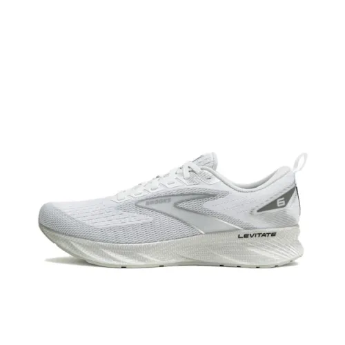 Brooks Slip-resistant Abrasion-resistant Low Top Marathon Running Shoes Men's White Брэдс Слип-резистентный Аbrasion-resistant Низкий Топ Марафон Беговые кроссовки Мужские Белые