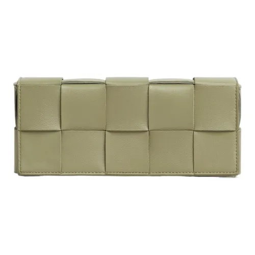 Bottega Veneta Cassette Sheepskin Clutch Women's CAVE Stone Green Боттега Венета Cassette Овчина Клатч Женские CAVE Каменно-зеленый