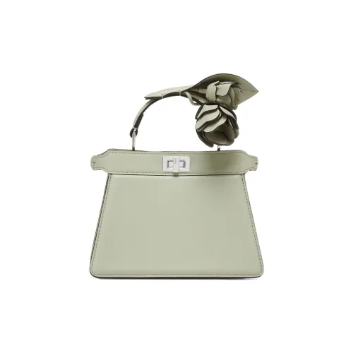 FENDI Peekaboo ISeeU Lambskin Сумка через плечо Сумка Женская Светло-зеленая