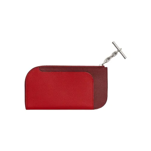 HERMES Ремень из кожи Evercolor Чехол для телефона Маленький Унисекс HERMES Красный