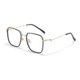 Чёрный, золотой (с плоской подошвой, свет, анти-синий, светло-серые линзы)