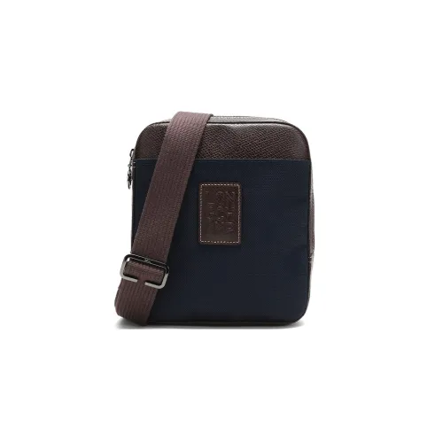 LONGCHAMP Boxford Корова Кожа Комбинированная Сумка через плечо Маленькая Мужская Синяя