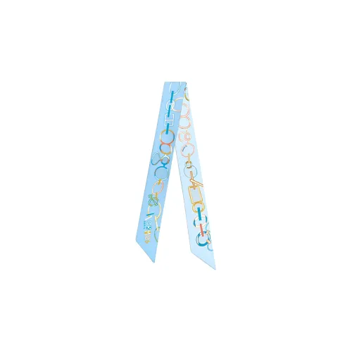 HERMES Шелковые шарфы Унисекс Небесно-голубой