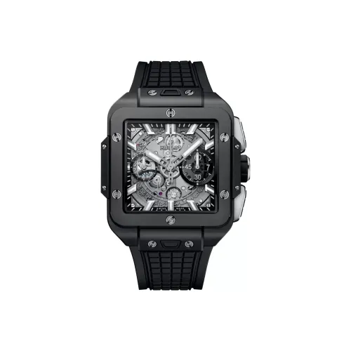HUBLOT Автоматический Механический Мужской Часы SQUARE BANG UNICO 42мм*42мм Скелет