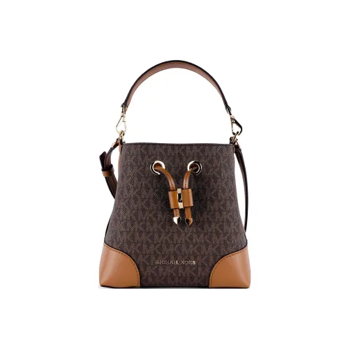 MICHAEL KORS Mercer Коровья кожа Ведрообразная сумка Сумка через плечо Мини сумка Женская Цвет желудево-коричневый