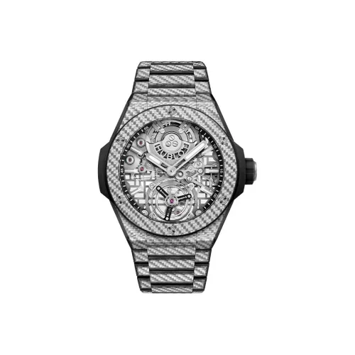 HUBLOT Big Bang Автоматический Механический Часы Мужские 43 мм Черепный Циферблат Углеродное Волокно Корпус Часов