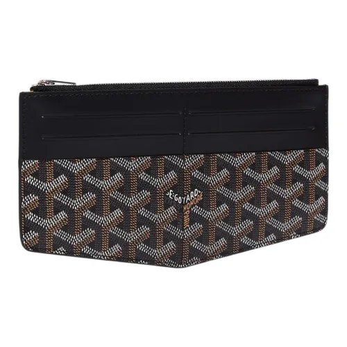 GOYARD Insert Louise Холст с кожей Кошелек Унисекс Черный
