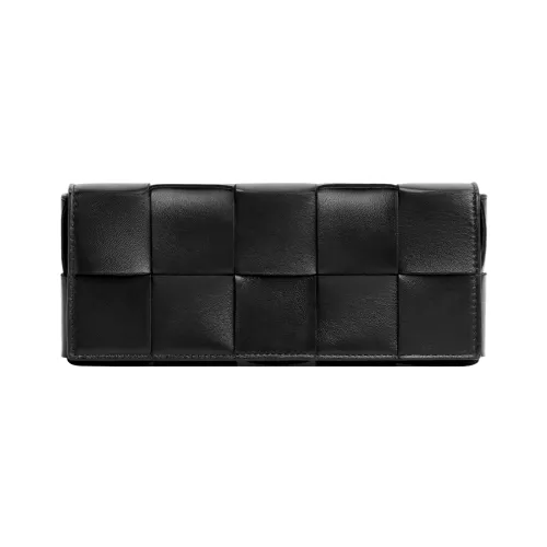 Bottega Veneta Cassette Sheepskin Clutch Women's Black