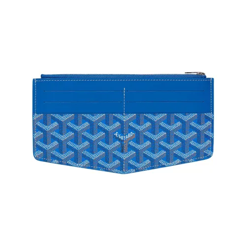 GOYARD Insert Louise Холст с кожей Кошелек Унисекс Синий