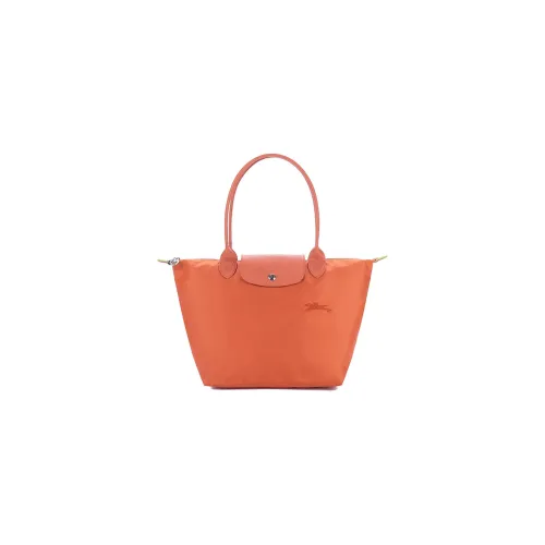 LONGCHAMP Le Pliage Green Коровья кожа Комбинированный Пельмени Сумка Сумка через плечо Маленькая Женская Морковный