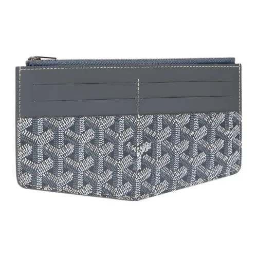 GOYARD Insert Louise Холст с кожей Кошелек Унисекс Серый