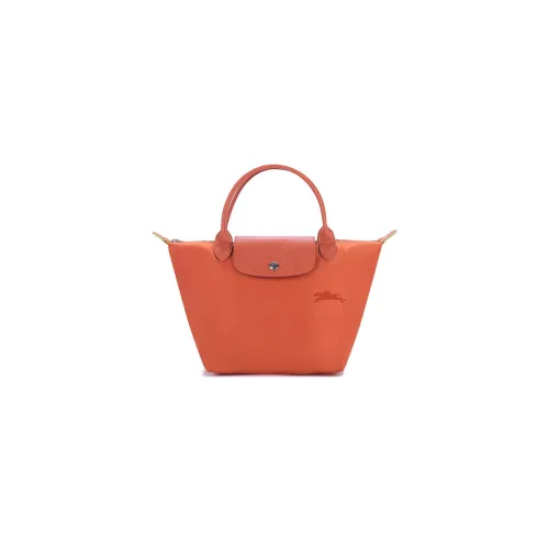 LONGCHAMP Le Pliage Green Коровья кожа Комбинированный Пельмени Сумка Маленькая Женская Апельсиновая