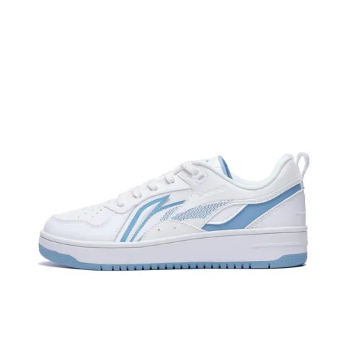 LINING Shiyi Противоскользящие Устойчивые к износу Легкие Низкие Кроссовки для скейтбординга Женские Белые Синие