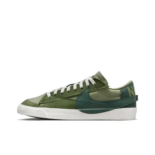 Nike Blazer Jumbo Low Топ Кроссовки для скейтбординга Унисекс Зеленый