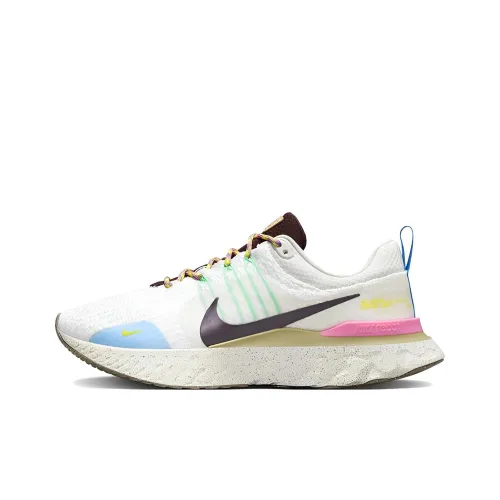 nike React Infinity Run Flyknit 3 Low Топ Повседневные Беговые Кроссовки Мужские Белый Синий Черный Зеленый Розовый Желтый