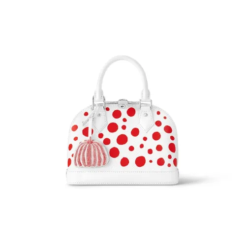 LOUIS VUITTON Yayoi Kusama Коллаборация Alma BB Коровья кожа Сумка-купол Ручная сумка Сумка через плечо Маленькая Women's White Красный