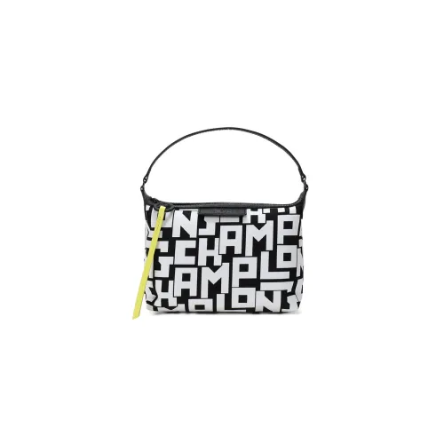 LONGCHAMP Ткань Сумка Женская Черная Белая