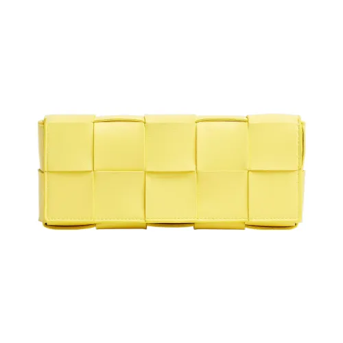 Bottega Veneta Cassette Sheepskin Clutch Women's Jelly Yellow Bottega Veneta Cassette Овчина Клатч Женские Желе Желтый