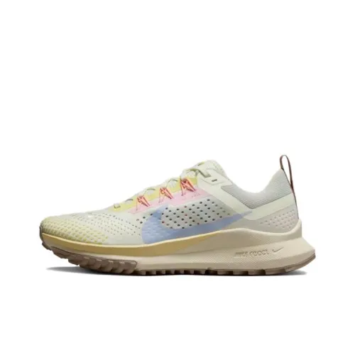 Nike Pegasus Trail 4 Low Top Trail Беговые кроссовки Женские Бежево-желтый Серо-розовый