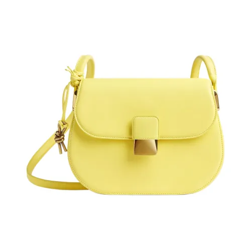 Bottega Veneta Телячья кожа Сумка через плечо Маленькая Женская Желтая