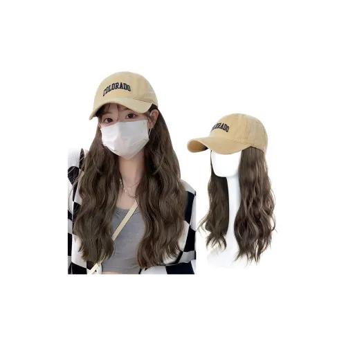 YOSEE Шапки Кепки Wig Languid Roll Лето Универсальная Бейсболка Бейсболка Real Волосы Натуральный Wig