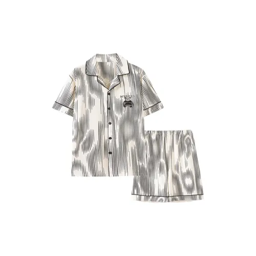 Xiang Ning Pai Полосатый Серый Унисекс Пижамные комплекты