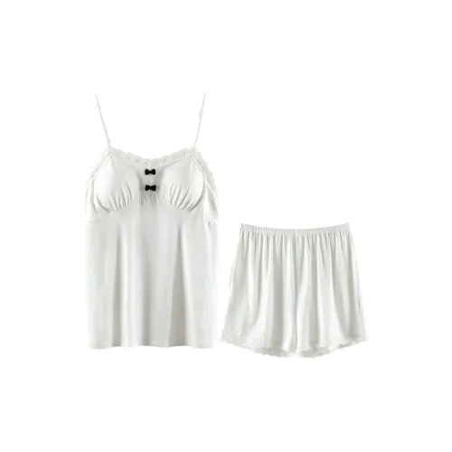 Q'NIANMA Груша Белый Пижамный Комплект для Женщин