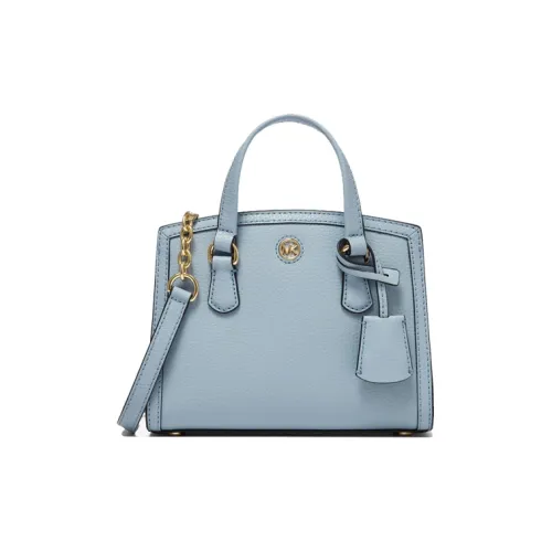 MICHAEL KORS Chantal Коровья кожа Одно плечо Сумка Тоут Сумка через плечо Женская Светло-синяя