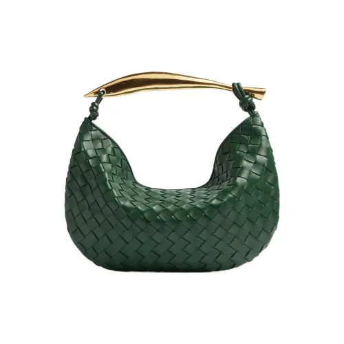 Bottega Veneta Sardine Овечья шкура Сумка Маленькая Женская Зеленая