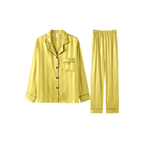 MEITENG C23014 Женские Желтые Женские Пижамные Комплекты