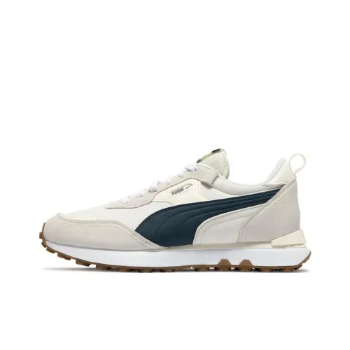 PUMA Rider FV POP FS Устойчивый к истиранию Низкий Топ Casual Унисекс Белый Синий