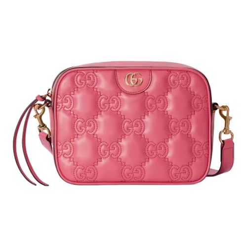 GUCCI GG Matelassé Кожа Плечевая сумка Сумка через плечо Маленькая женская сумка Розовая