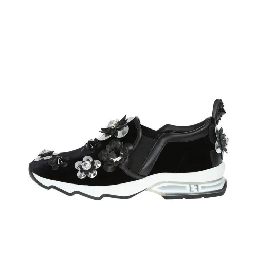 FENDI Амортизация Низкий Топ Спортивная Повседневная Обувь Женская Черная